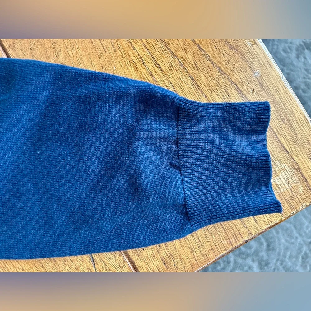 NWT Men’s J Crew navy blue cotton sweater size large